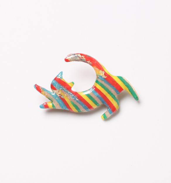 Cat Rainbow brooch