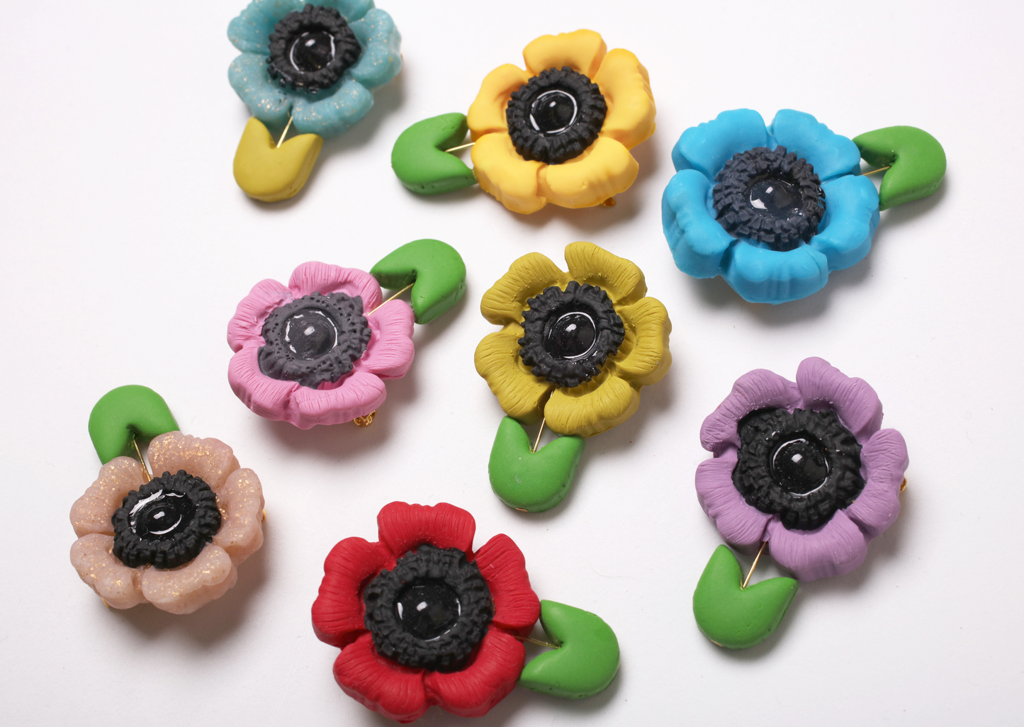 Poppy Flowers Brooches