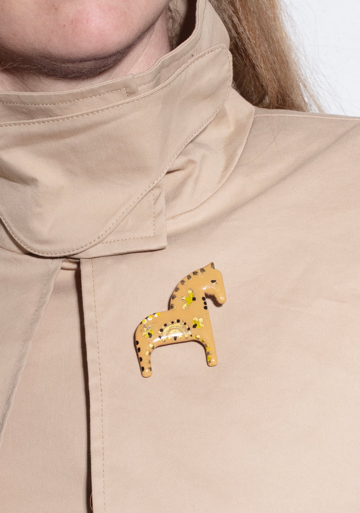 Gold Horse brooch