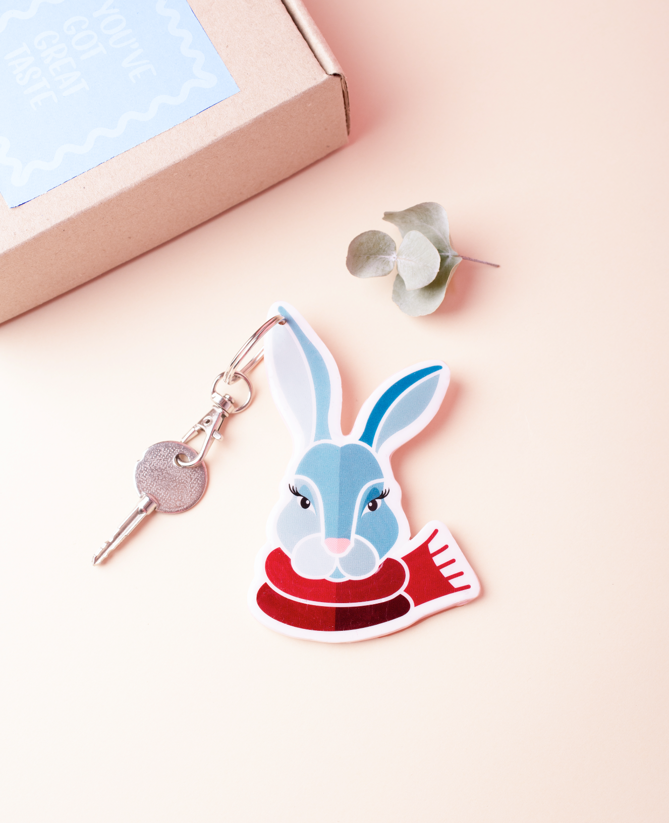 Hipster Bunny Keyring