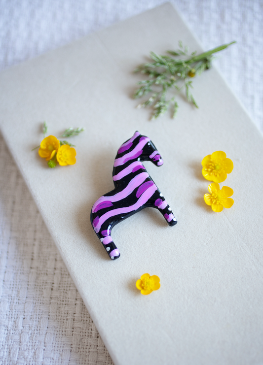 Wave Horse brooch