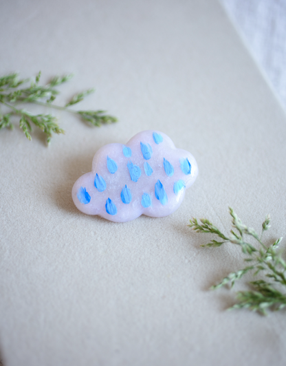 Cloud Rain Brooch