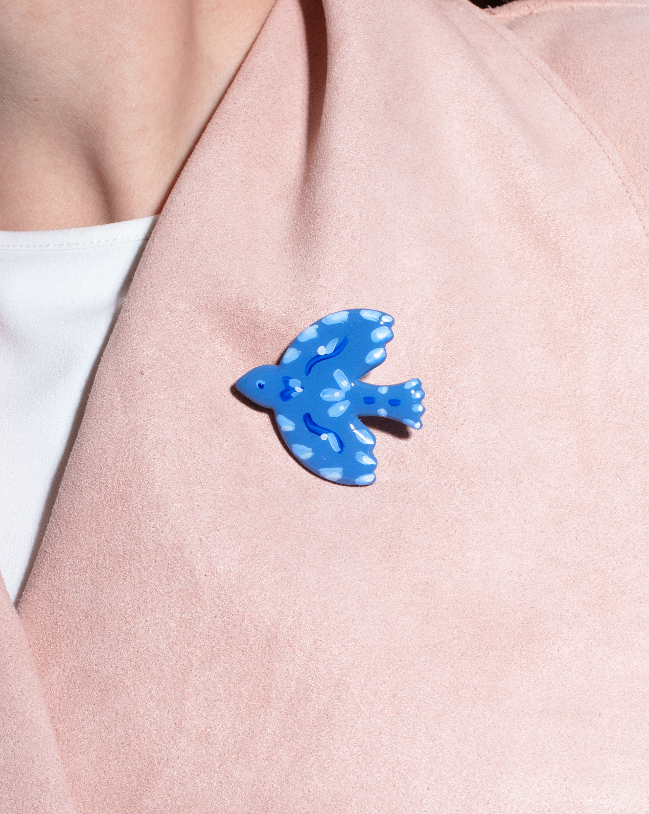 Blue Dove brooch