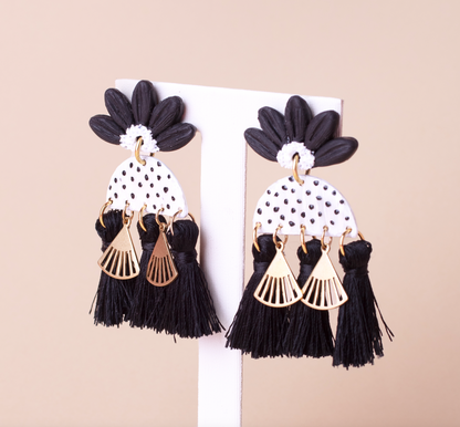 Polka Dot Flower Tassels