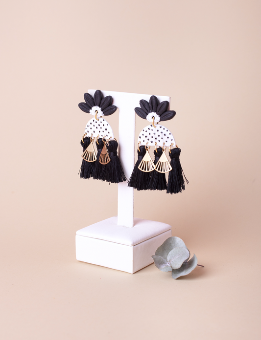 Polka Dot Flower Tassels
