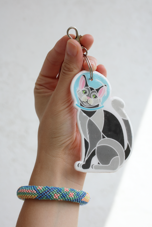 European Cat Keyring