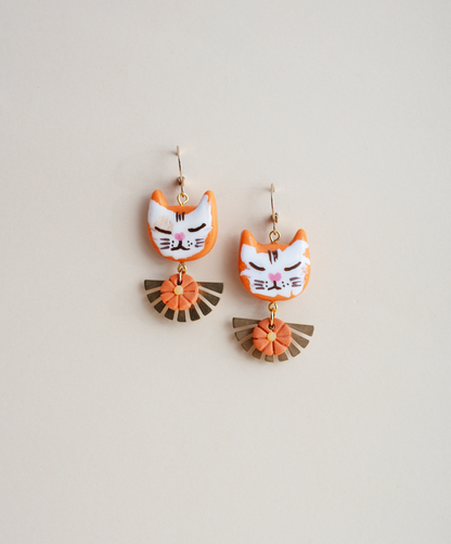Tiger Cat earrings