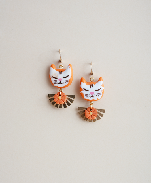 Tiger Cat earrings
