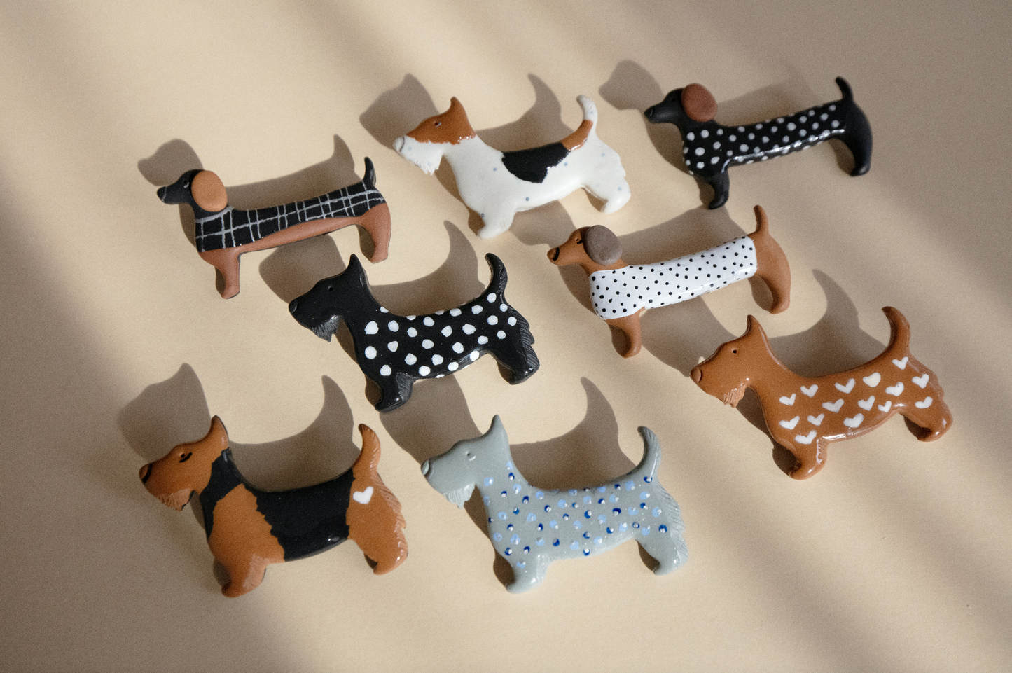 Multicolor Terrier Brooch