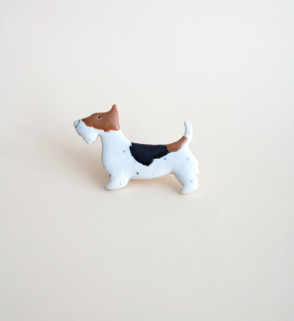 Multicolor Terrier Brooch