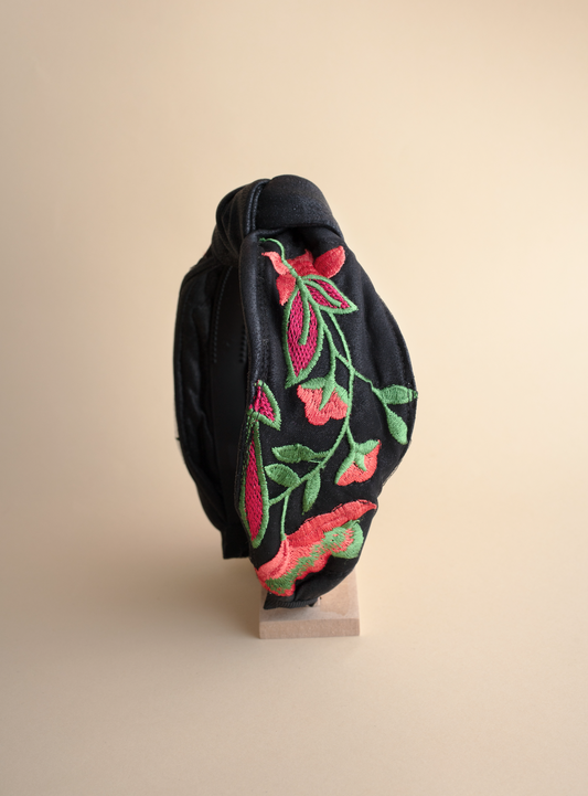 Night Garden Embroidered Headband