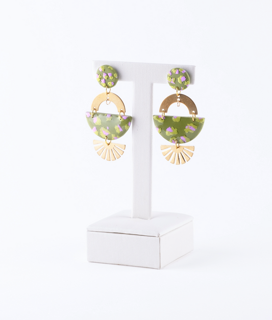 Green Animalier earrings