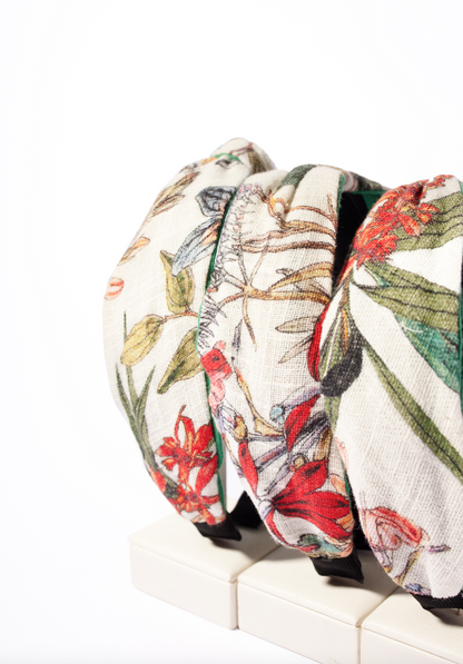 Linen Botanical Headband