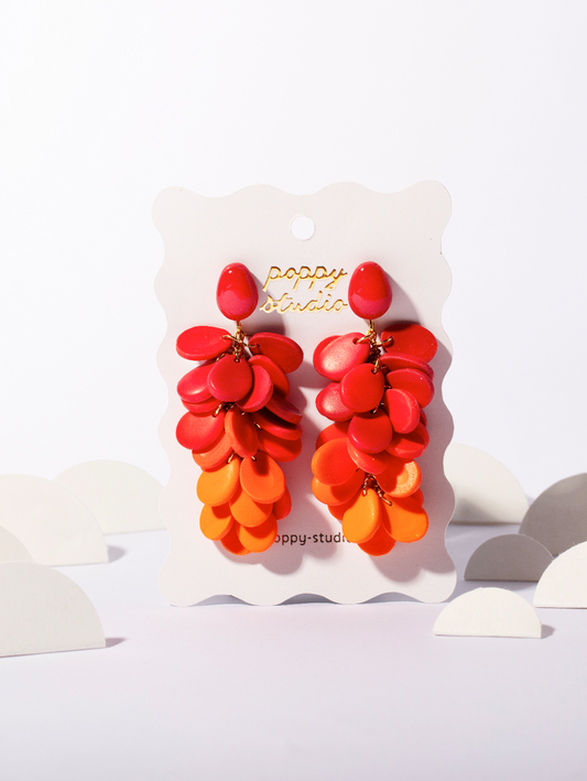 Fire drop earring