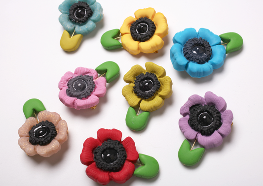 Poppy Flowers Brooches