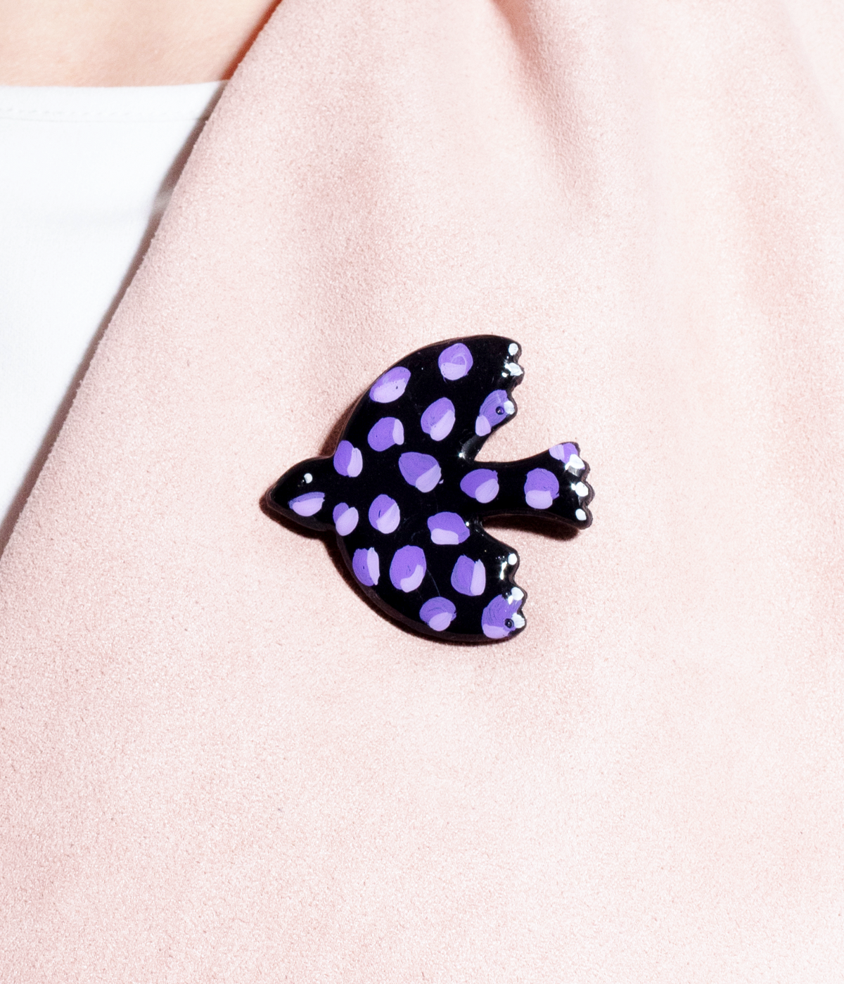 Purple Dove Brooch