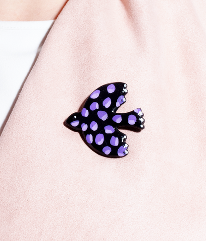 Purple Dove Brooch