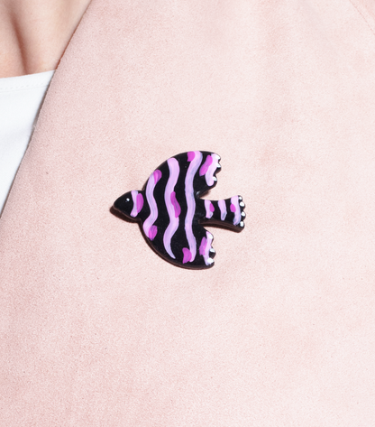 Dove Waves Brooch