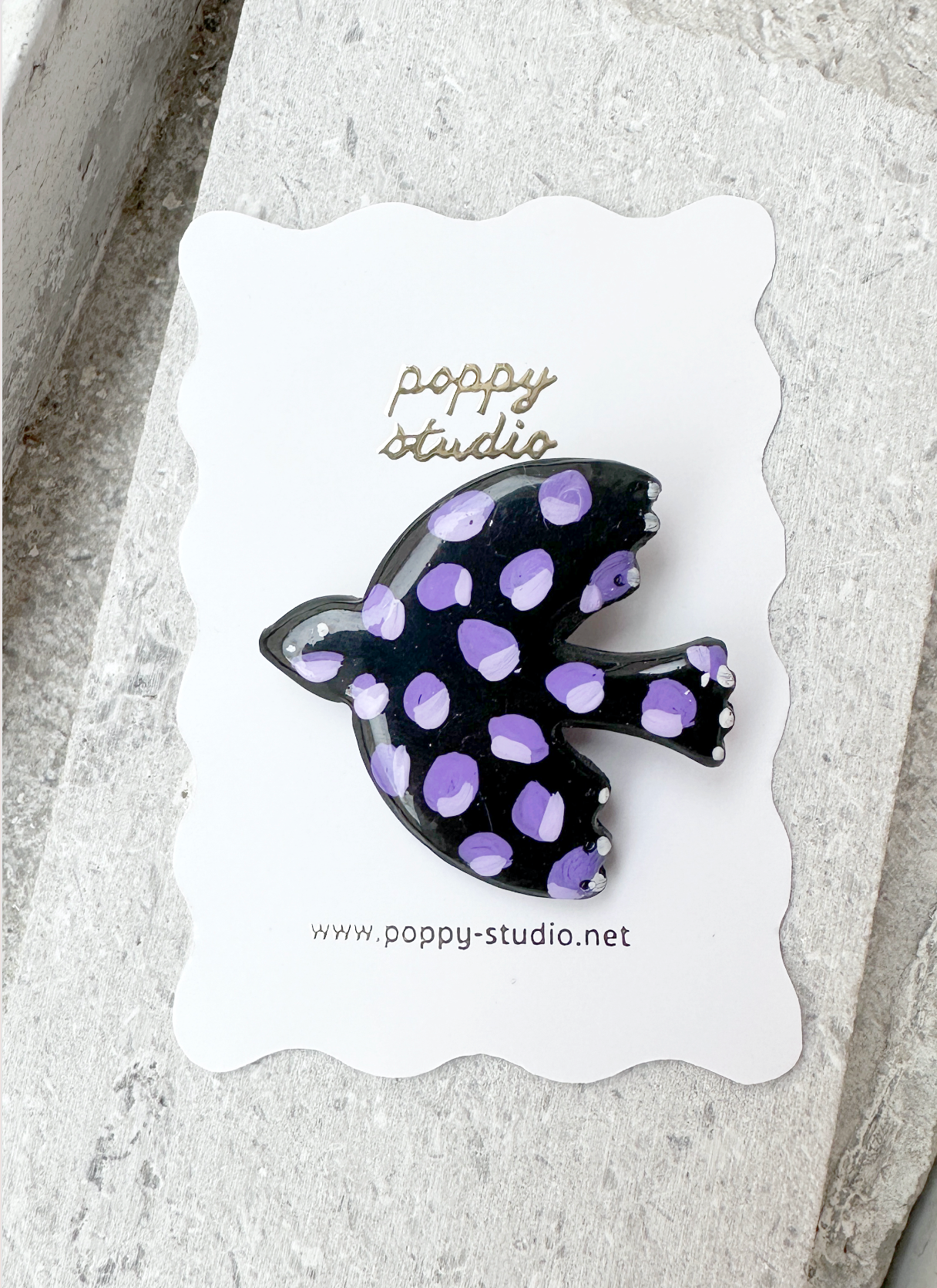 Purple Dove Brooch