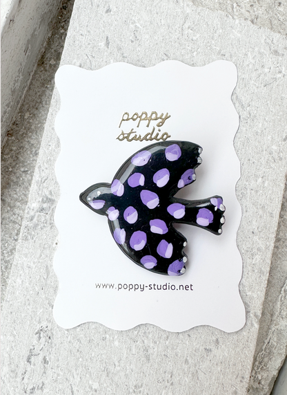 Purple Dove Brooch