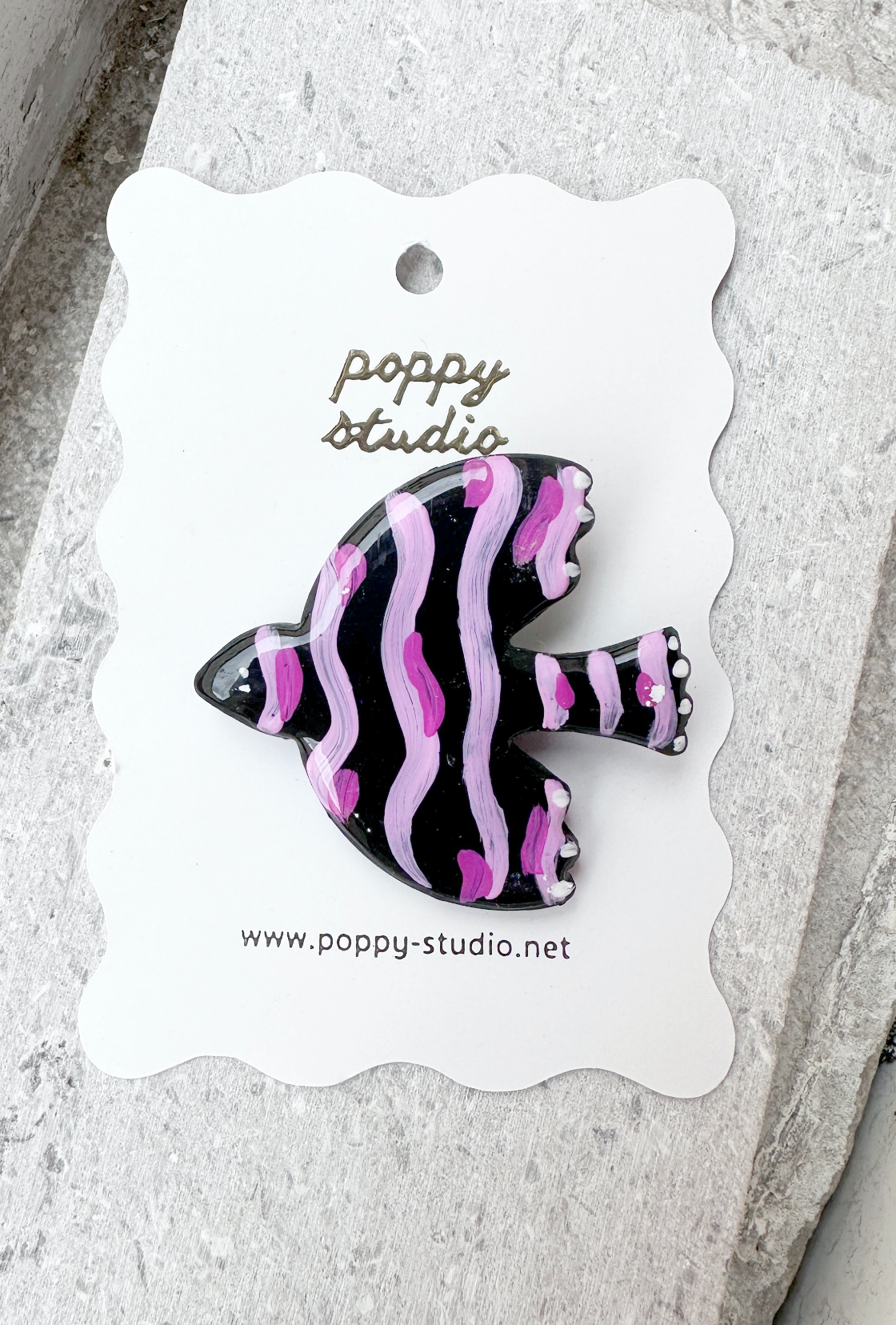 Dove Waves Brooch