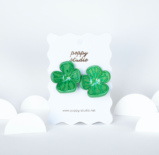 Painted Flower stud earrings