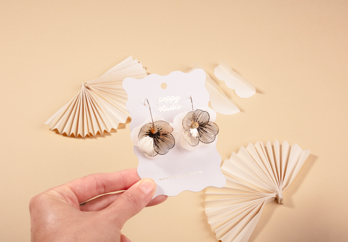 White Flower hoops