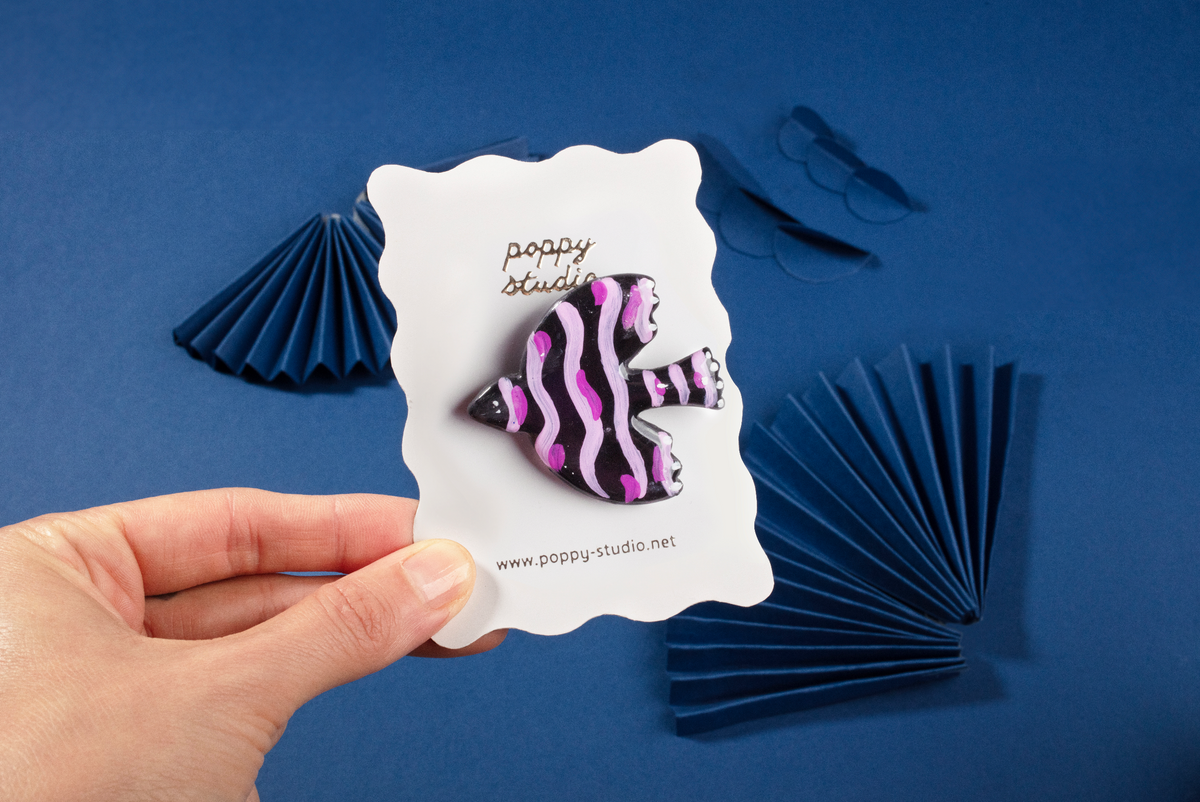 Dove Waves Brooch