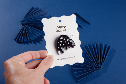 Lazy Cat Dots Brooch