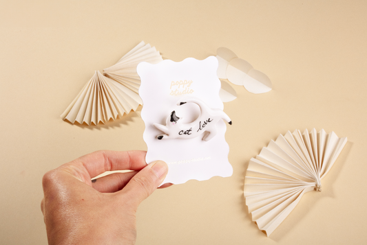 White Cat Brooch