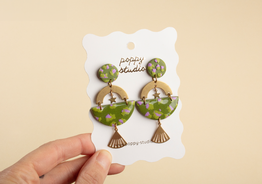 Green Animalier earrings